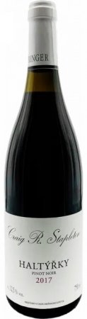 Fľaša vína Pinot Noir (Haltýřky) 2017, zemské víno (suché)