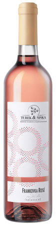 Fľaša vína Frankovka rosé 2018, pozdný sber (polosuché)