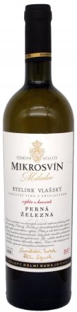 Fľaša vína Ryzlink vlašský (Železná) 2017, výber z hrozna (suché)