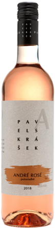 Fľaša vína André rosé 2018, zemské víno (polosladké)