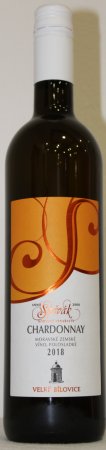Fľaša vína Chardonnay 2018, zemské víno (polosladké)