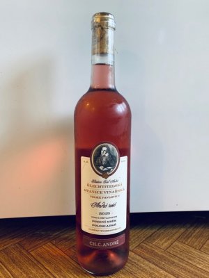Fľaša vína André rosé 2018, pozdný sber
