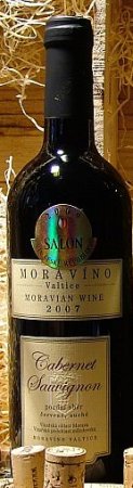 Fľaša vína Cabernet Sauvignon 2007, pozdný sber (suché)