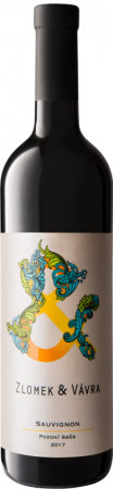 Fľaša vína Sauvignon 2017, pozdný sber (suché)