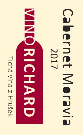 Fľaša vína Cabernet Moravia 2017, zemské víno (suché)