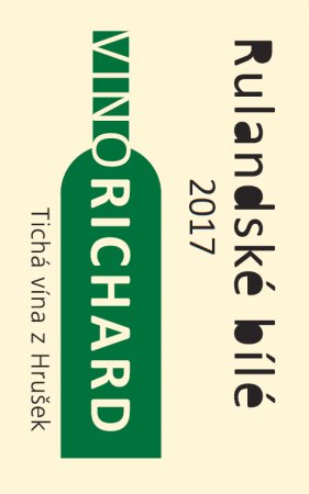Fľaša vína Rulandské bílé 2017, pozdný sber (suché)