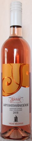 Fľaša vína Svatovavřinecké rosé lady´s 2018, zemské víno (polosladké)