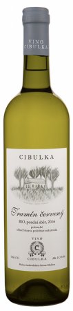 Fľaša vína Tramín červený BIO 2016, pozdný sber (polosuché)