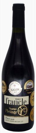 Fľaša vína Pinot Noir barrique (Francle) 2013, výber z hrozna (suché)