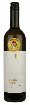 Fľaša vína Tramín červený 2017, pozdný sber (polosladké)