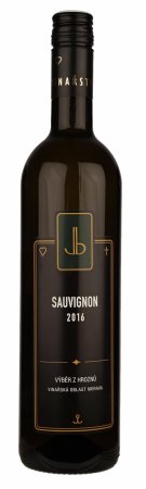 Fľaša vína Sauvignon 2016, výber z hrozna (polosuché)