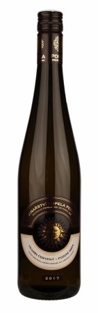 Fľaša vína Tramín červený 2017, pozdný sber (polosuché)