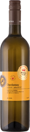 Fľaša vína Chardonnay 2017, pozdný sber (polosuché)