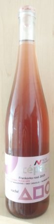 Fľaša vína Frankovka rosé (Cépage) 2015, pozdný sber (suché)