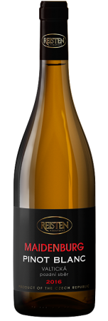 Fľaša vína Pinot blanc (Maidenburg) 2016, pozdný sber (polosuché)