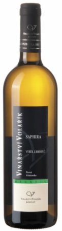 Fľaša vína Saphira 2017, výber z hrozna (polosladké)