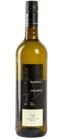 Fľaša vína Chardonnay 2017, výber z hrozna (suché)