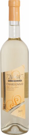 Fľaša vína Chardonnay 2017, pozdný sber (suché)