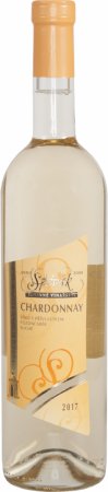 Fľaša vína Chardonnay 2017, pozdný sber (suché)