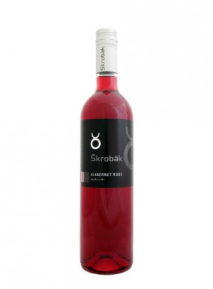Fľaša vína Alibernet rosé 2017, kabinetné víno (polosuché)
