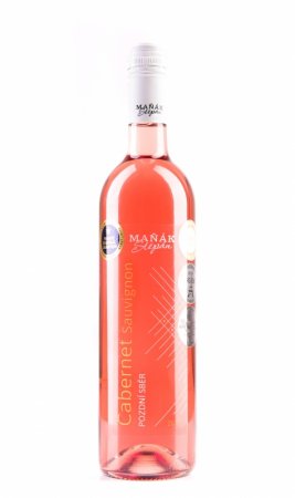 Fľaša vína Cabernet Sauvignon rosé 2017, pozdný sber (suché)