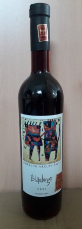 Fľaša vína Blauburger 2017, pozdný sber (suché)