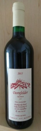 Fľaša vína Dornfelder 2015, zemské víno (suché)