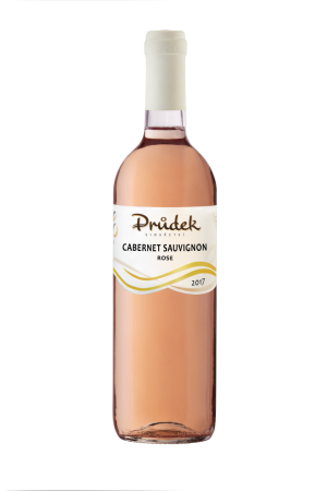 Fľaša vína Cabernet Sauvignon rosé 2017, zemské víno (polosuché)