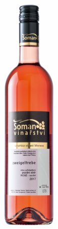 Fľaša vína Zweigeltrebe rosé 2017, pozdný sber (suché)