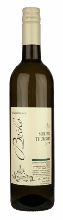 Fľaša vína Müller Thurgau 2017, zemské víno (suché)