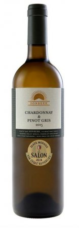 Fľaša vína Chardonnay & Pinot gris (Velký) 2015, pozdný sber (suché)
