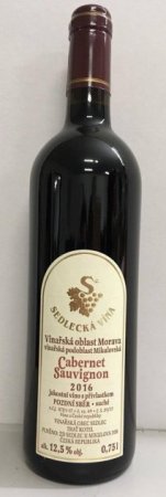 Fľaša vína Cabernet Sauvignon 2016, pozdný sber (suché)