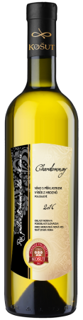 Fľaša vína Chardonnay 2016, výber z hrozna (polosuché)