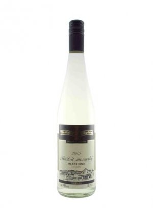 Fľaša vína Muškát moravský 2015, zemské víno (polosladké)