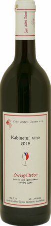 Fľaša vína Zweigeltrebe 2015, kabinetné víno (suché)