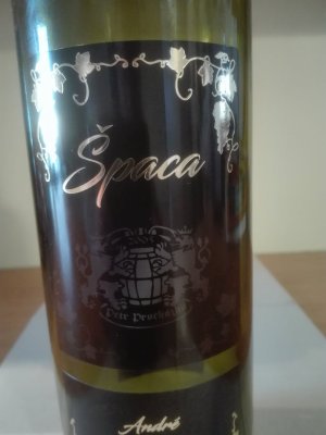 Fľaša vína André 2016, pozdný sber (suché)