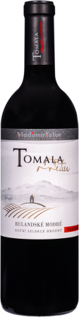 Fľaša vína Tomala Rulandské modré 2015, zemské víno (polosuché)