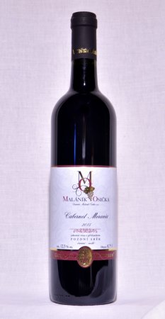 Fľaša vína Cabernet Moravia 2015, pozdný sber (suché)
