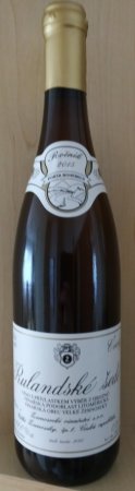 Fľaša vína Rulandské šedé 2015, výber z hrozna (suché)