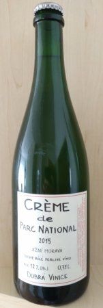 Fľaša vína CRÉME de PARC NATIONAL, akostné perlivé víno (brut)