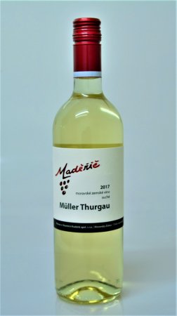 Fľaša vína Müller Thurgau 2017, zemské víno (suché)