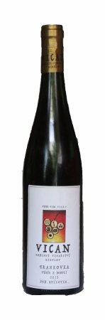 Fľaša vína Frankovka 2015, bobuľový výber (suché)