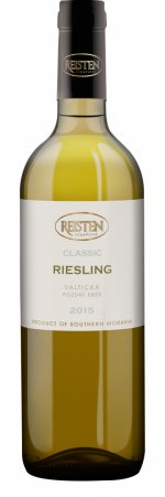 Fľaša vína Riesling Classic 2015, pozdný sber (suché)
