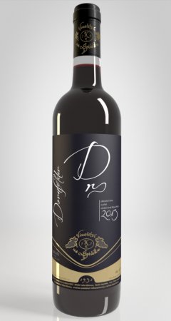 Fľaša vína Dornfelder 2015, akostné víno (suché)