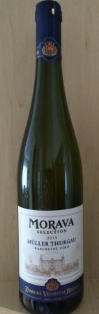 Fľaša vína Müller Thurgau (Morava Selection) 2015, kabinetné víno (suché)