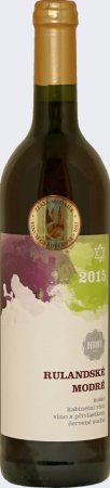 Fľaša vína Rulandské modré košer 2015, kabinetné víno (suché)