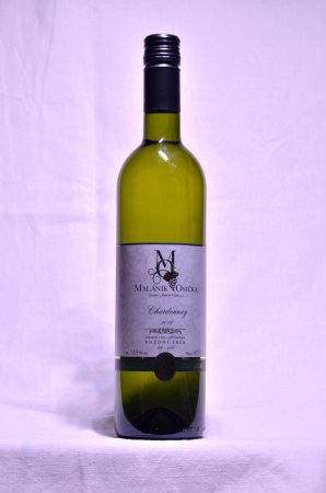 Fľaša vína Chardonnay 2016, pozdný sber (suché)