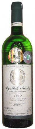 Fľaša vína Ryzlink vlašský (Železná) 2002, výber z hrozna (suché)