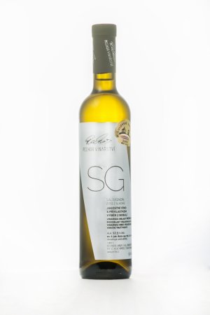 Fľaša vína Sauvignon (botrytický sběr) 2014, bobuľový výber (polosladké)
