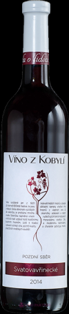 Fľaša vína Svatovavřinecké 2014, pozdný sber (suché)
